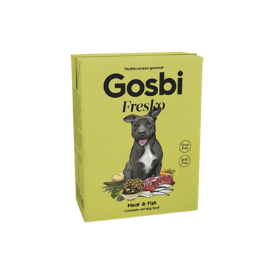 Lata de comida húmida Gosbi Fresko Carne & Peixe para cães 375g