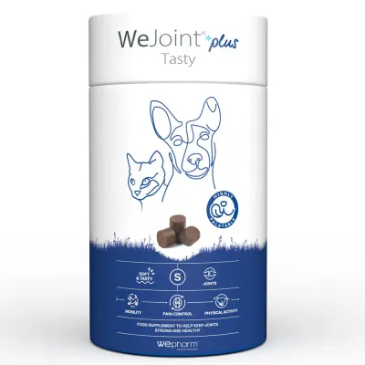 Wepharm | Wejoint Plus Tasty Raças Pequenas e Gatos 30 Chews WeJoint Plus Tasty para cães de porte pequeno e gatos – Suporte articular saboroso