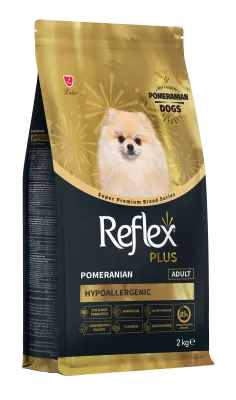 Reflex Plus Pomeranian Hipoalergênico Adulto 2kg - Ração super premium para cães adultos.