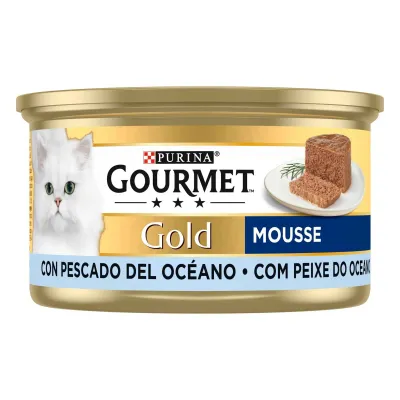 Lata de mousse Gourmet Gold Peixe do Oceano para gatos adultos