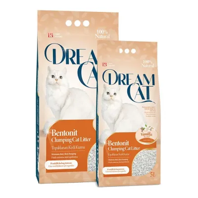 Areia aglomerante Dream Cat com aroma de baunilha 5L