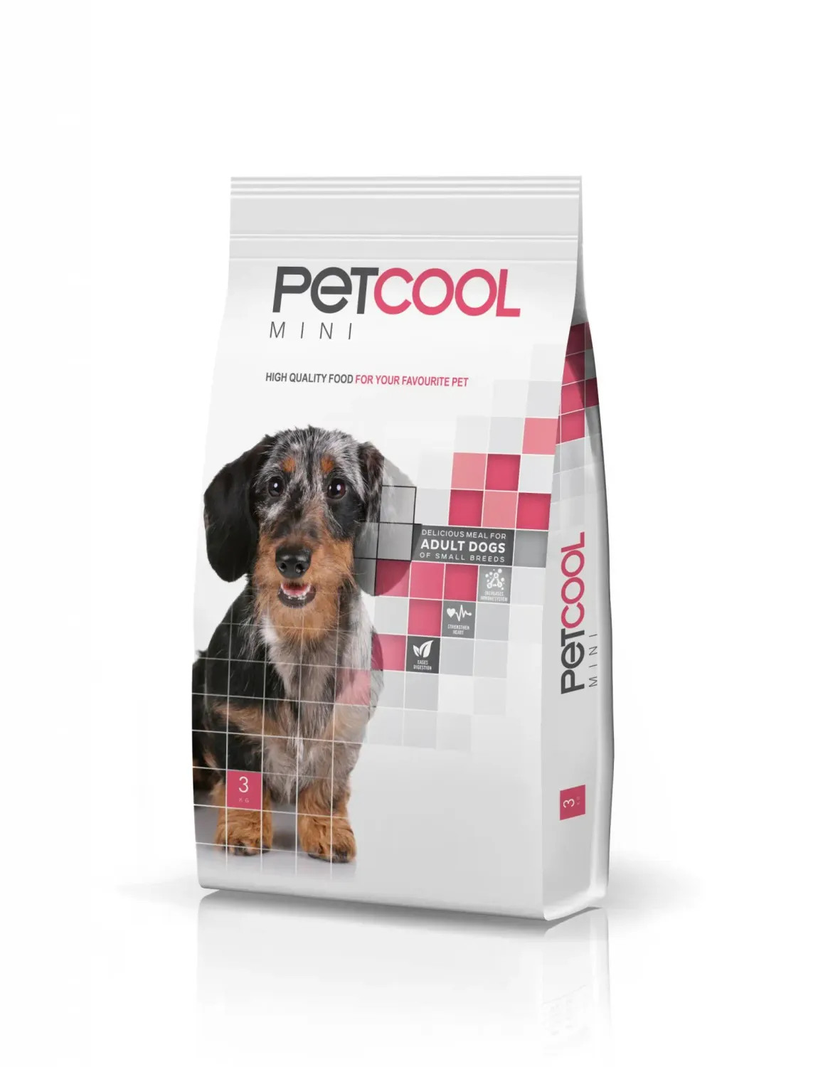 Petcool | Mini Adulto 3kg Ração Petcool Mini Adulto para cães de raças pequenas 3kg