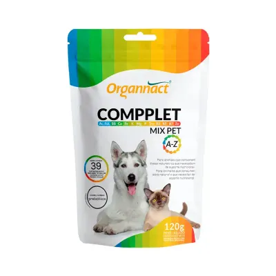Suplemento Organnact Complet Mix A-Z 120g para cães e gatos