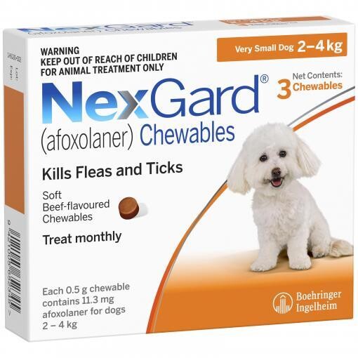 Nexgard | 2-4kg 3 Comprimidos Mastigáveis