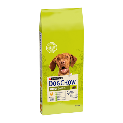 PURINA DOG CHOW Adulto Frango 14kg - Nutrição completa para cães ativos, ossos saudáveis, músculos fortes e digestão equilibrada.