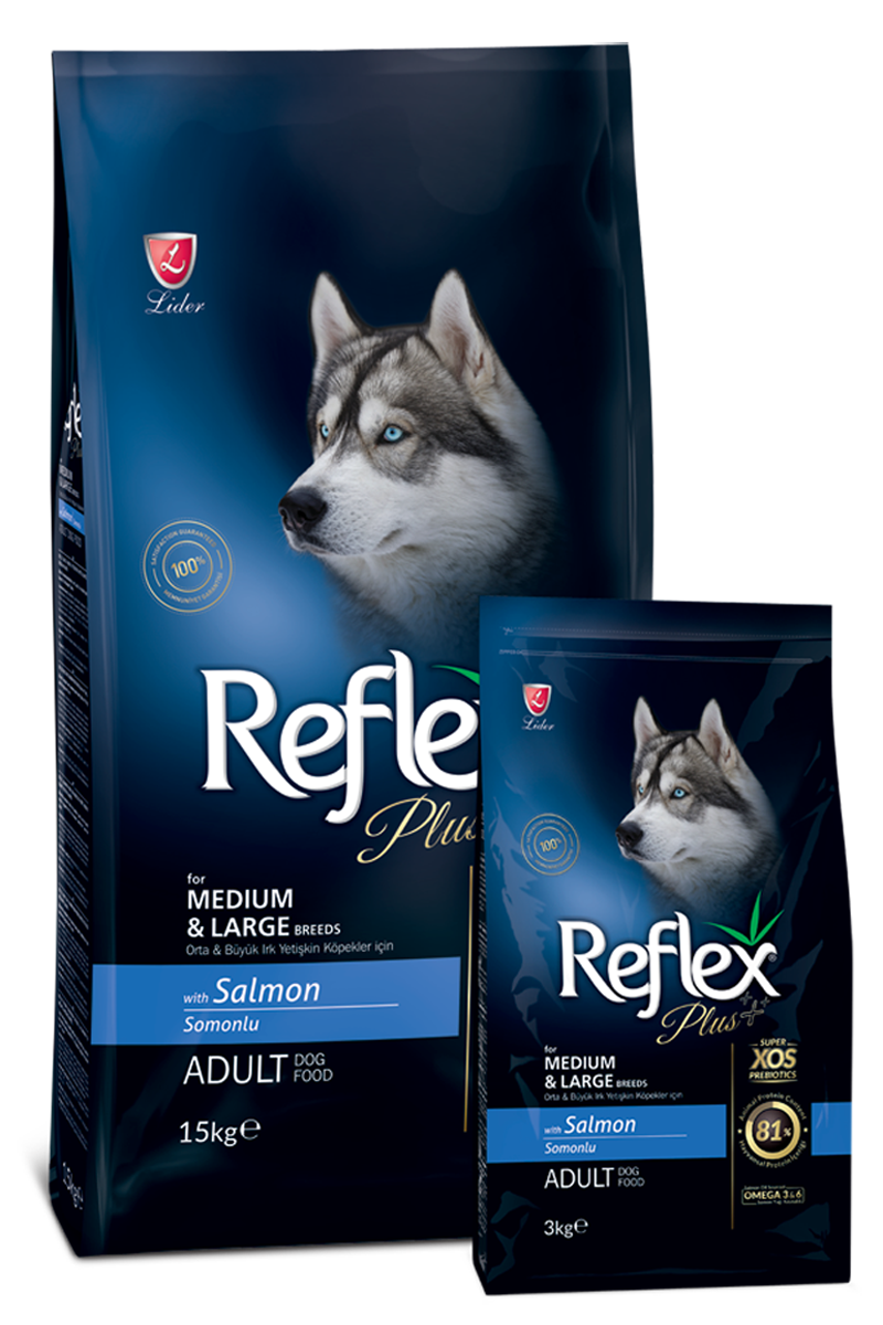 Reflex | Reflex Plus Cão Adulto Médias/Grandes Salmão 15kg
