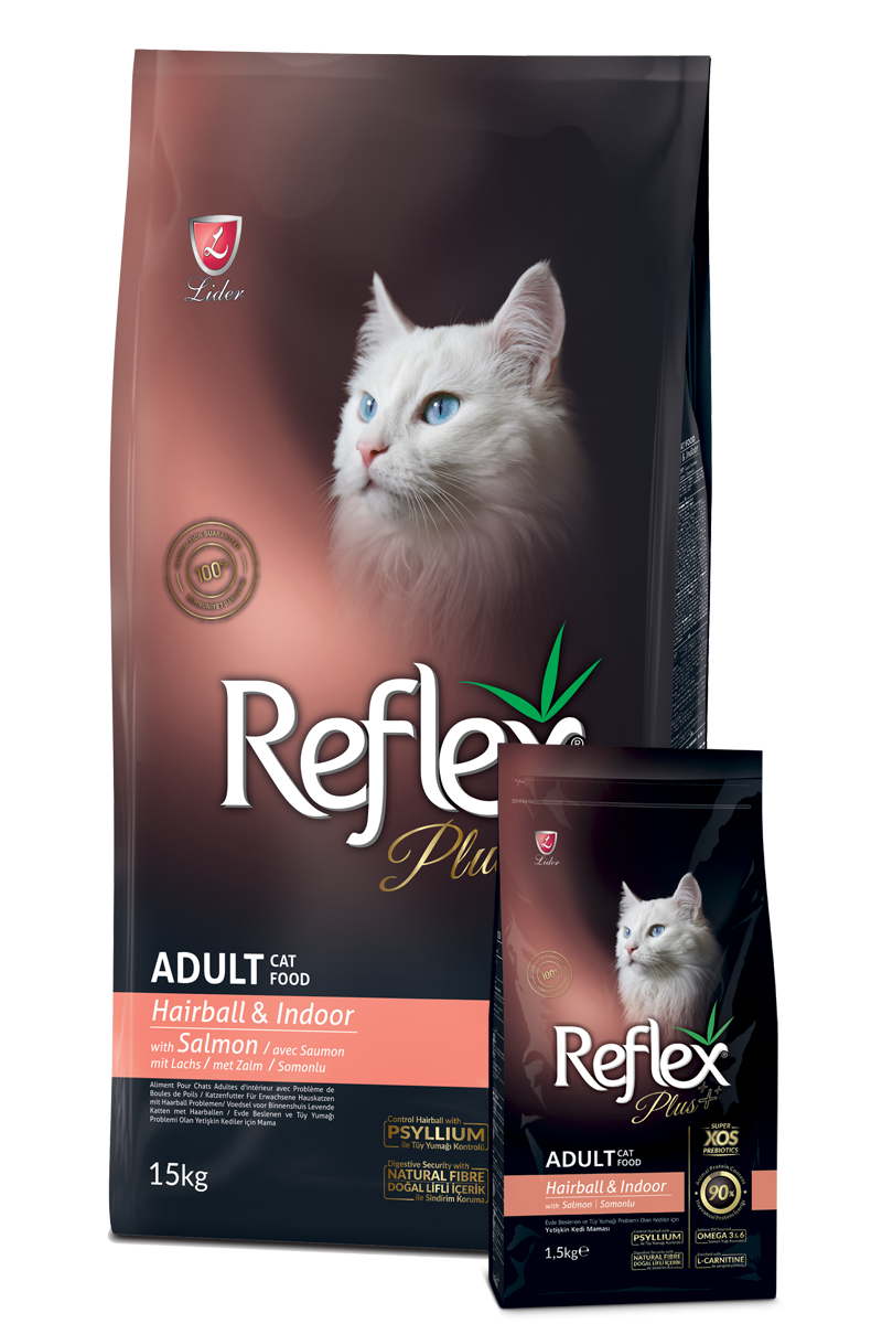 Reflex | Reflex Plus Gato Adulto Anti-bola de pelo Salmão 1.5kg