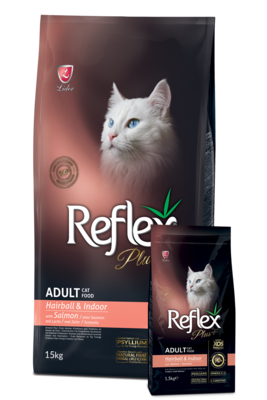 Reflex | Reflex Plus Gato Adulto Anti-bola de pelo Salmão 1.5kg