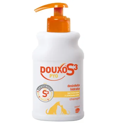 Douxo S3 Pyo Champô Desinfetante e Hidratante para Cães e Gatos 200ml