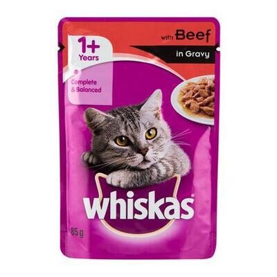 Whiskas | Adulto - Carne em molho 12x85g