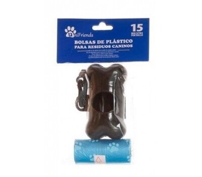Unifriends | Saco P/ Residuos Caninos C/ Dispensador Saco para Resíduos Caninos com Dispensador - Unifriends. Inclui 2 rolos de sacos coloridos.