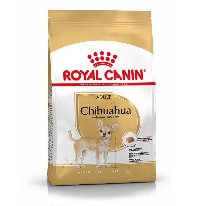 Ração Royal Canin® Chihuahua Adult para cães adultos da raça Chihuahua. Saco de 1,5kg.