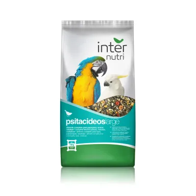 Internutri | Alimentação para Psitacídeos Large 700g Mistura de sementes e cereais equilibrada Internutri para psitacídeos de grande porte.