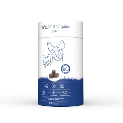 WeJoint Plus Tasty para cães de porte pequeno e gatos – Suporte articular saboroso