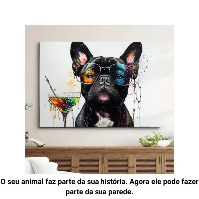Pintura em tela personalizada de pet feita à mão Hiro Petshop