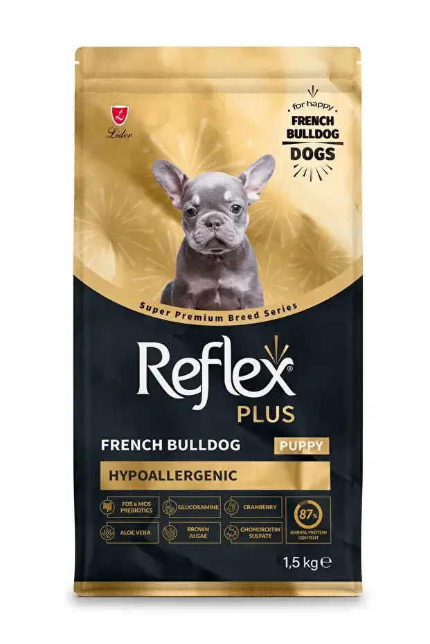 Reflex Plus | Bulldogue Francês Puppy 1.5kg Ração Reflex Plus Bulldog Francês Puppy 1.5kg