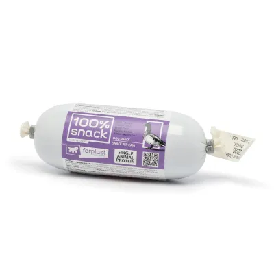 Salsicha de pato Ferplast 100% natural petisco para cães