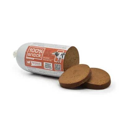 Salsicha natural de carne de bovino para cães Ferplast 200g snack proteico
