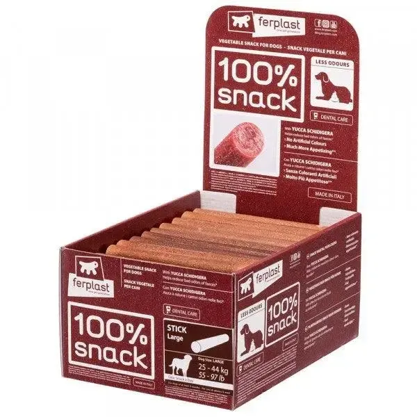 Ferplast 100% Snack Bastão Alga Yucca S snack dental vegetal para cães pequenos
