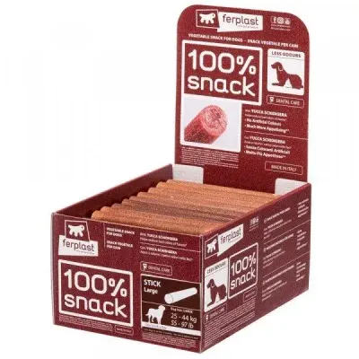 Ferplast 100% Snack Bastão Alga Yucca S snack dental vegetal para cães pequenos