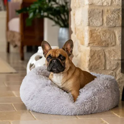 Ferplast Cuddly 60 cama redonda em peluche para cães e gatos