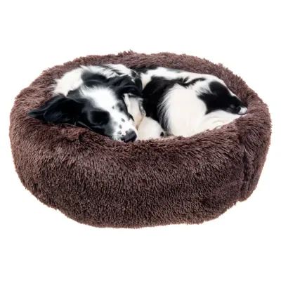 Ferplast Cuddly 80 cama redonda em peluche para cães e gatos