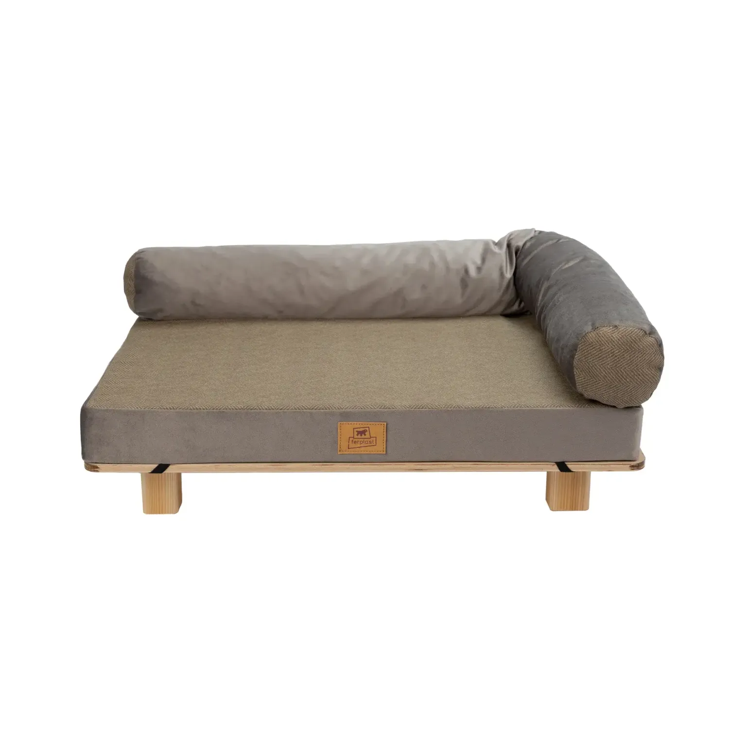 Ferplast Haru Médio cama de madeira elegante para cães e gatos