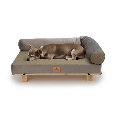 Ferplast Haru Médio cama de madeira elegante para cães e gatos