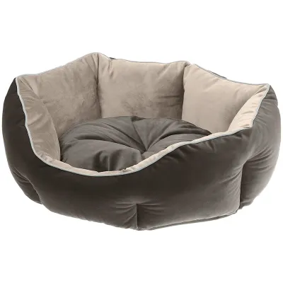 Ferplast Sofá Queen cama em veludo para cães e gatos