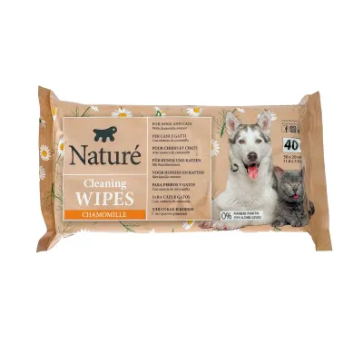Ferplast Naturé Toalhitas de Camomila para Cães e Gatos 40 Unidades