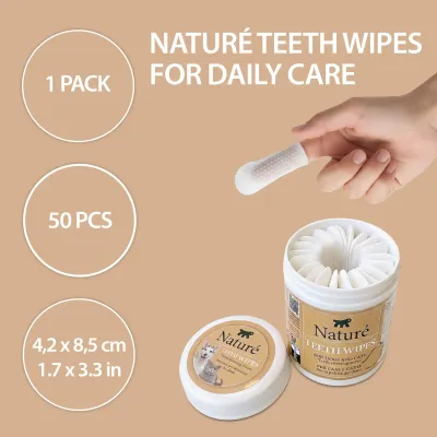 Ferplast Naturé Lenços Descartáveis para Higiene Oral de Cães e Gatos 50 Unidades