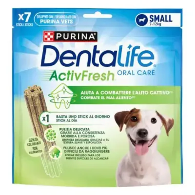 Purina DentaLife ActivFresh Pequeno Snack Dental para Cães 7 Palitos
