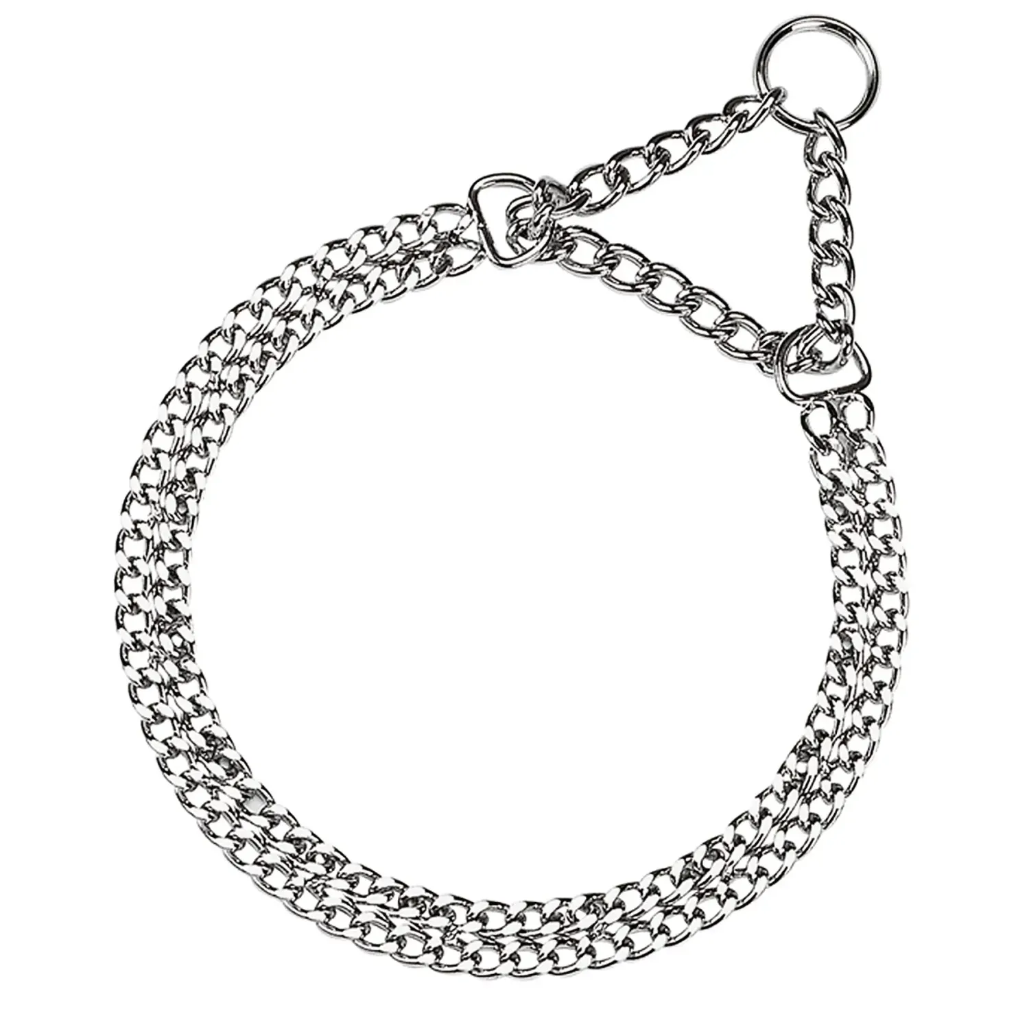 Ferplast | Semi-estrangulador Chrome CSS 5570 Coleira metálica Ferplast Chrome CSS semi-estranguladora para cães, em aço cromado, com corrente de elos resistentes
