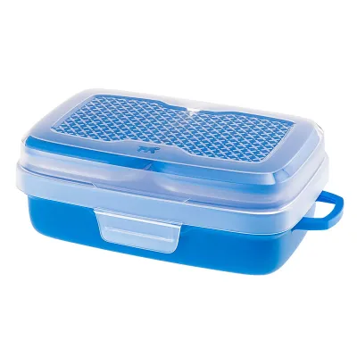 Conjunto de viagem Ferplast Pet Risto para cães e gatos, com recipiente principal de 1 litro, dois recipientes com tampa