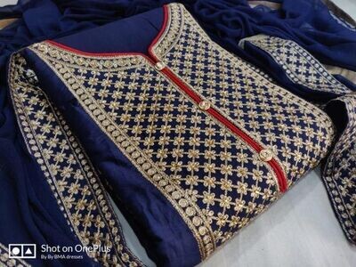 Exclusive Indian Cotton 3pcs - Dm-2152-Nevyblue
