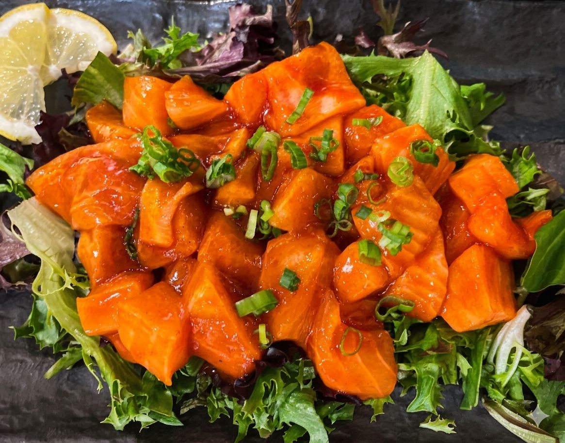 Spicy Salmon Sashimi
