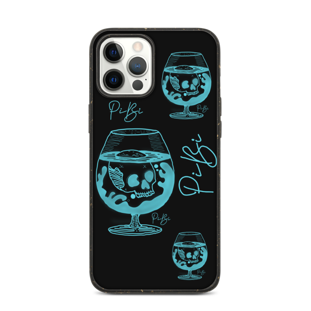 Biodegradable phone case Skull Drink 