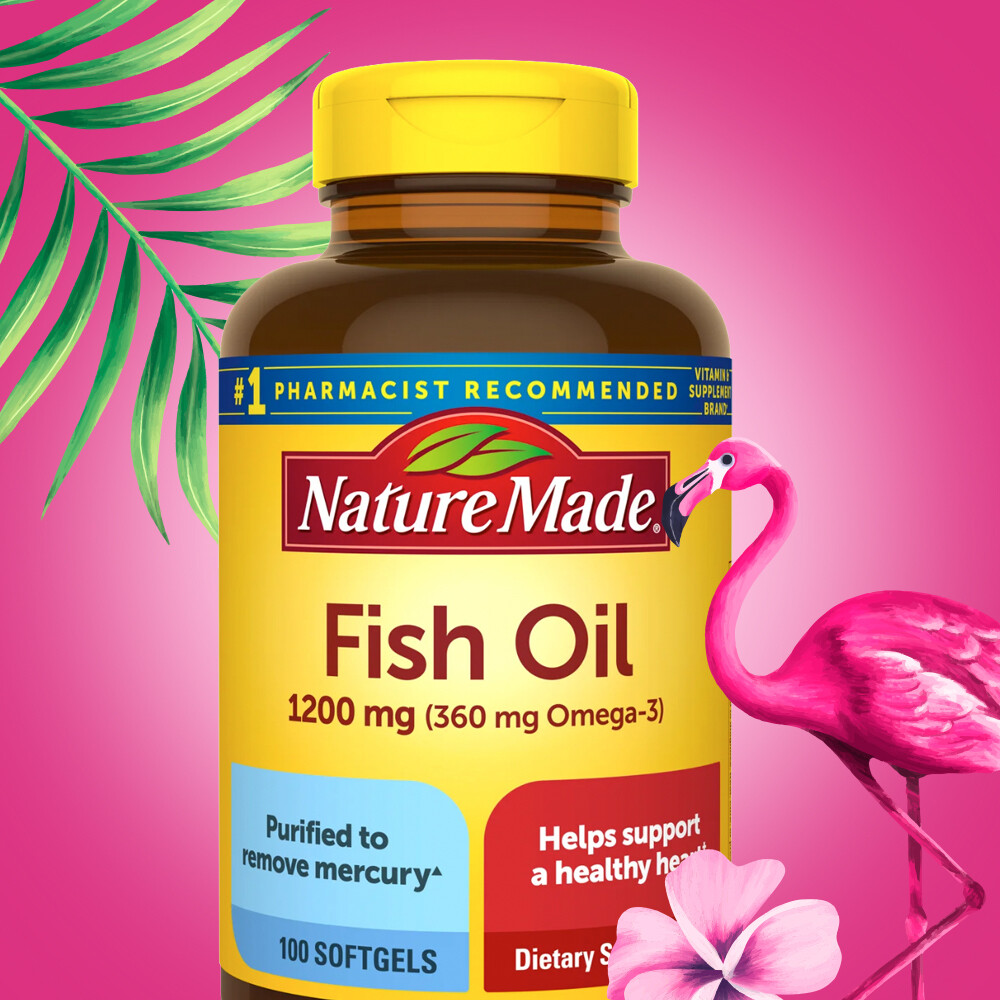Naturade Made Fish Oil 1200 Mg 360mg Omega-3, 100 softgels