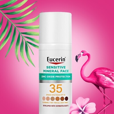 Eucerin Sensitive Mineral Face Tinted Sunscreen Lotion SPF 35