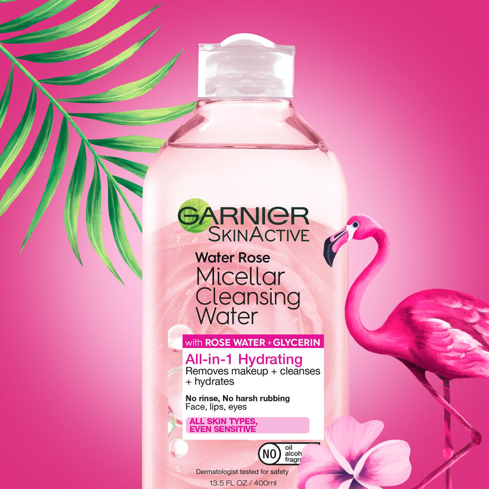 Garnier Water Rose Micellar Cleansing Water All in 1 Hydrating 400 ml