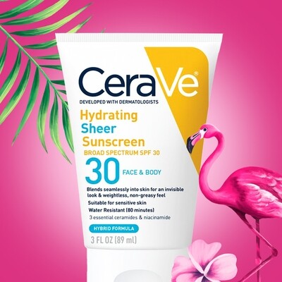 CeraVe Hydrating Sheer Sunscreen SPF 30 Face &amp; Body
