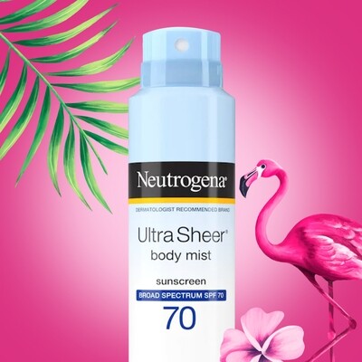 Neutrogena Ultra Sheer Body Mist Spray, SPF 70