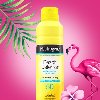 Neutrogena Beach Defense Water + Sun Protection Sunscreen Spray SPF 50
