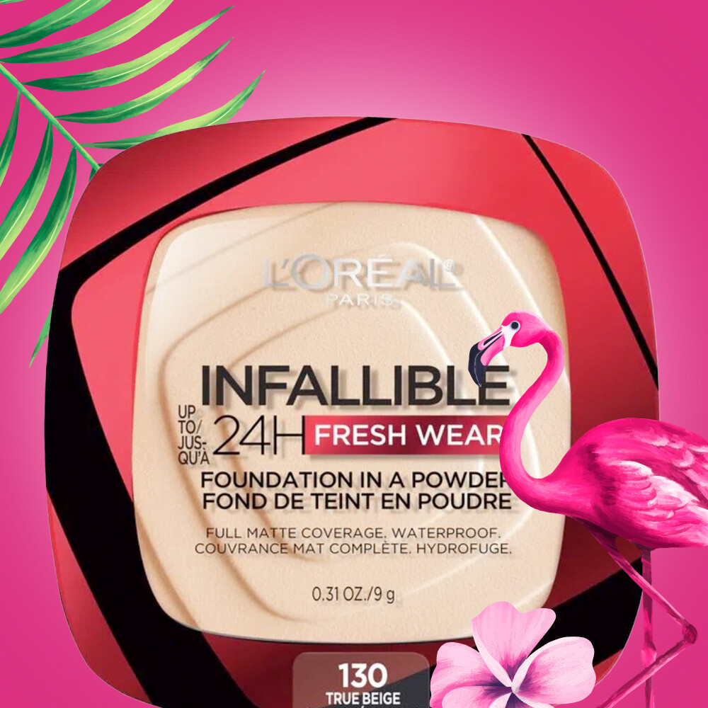 Loreal Infallible 24H Fresh Wear Foundation in a Powder, 130 True Beige
