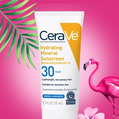CeraVe Hydrating Mineral Face Sunscreen SPF 30