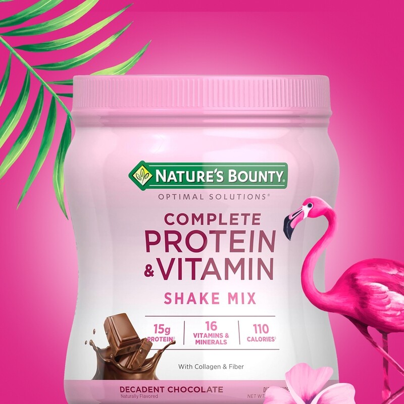 Nature's Bounty Complete Protein & Vitamin Shake Mix Decadent Chocolate