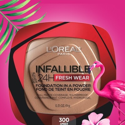 Loreal Infallible 24H Fresh Wear Foundation in a Powder, 300 Amber