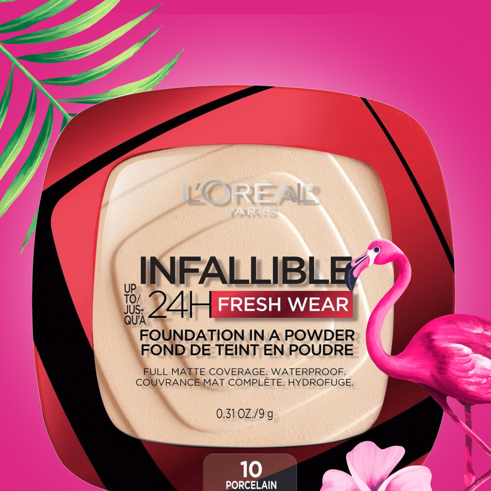 Loreal Infallible 24H Fresh Wear Foundation in a Powder, 10 Porcelain