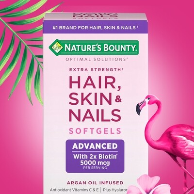 Nature&#39;s Bounty Extra Strength Hair, Skin &amp; Nails SoftGels Advanced