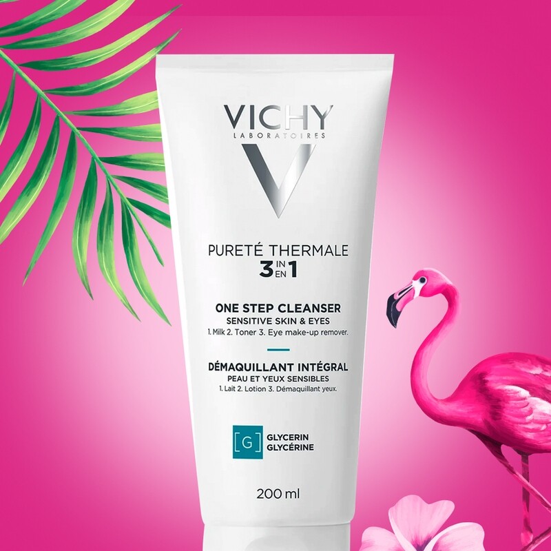 Vichy Pureté Thermale 3 in 1 One Step Cleanser Sensitive Skin &amp; Eyes